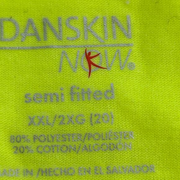 Danskin Now Dri More Neon Yellow Semi Fitted Tee XXL - Picture 8 of 8